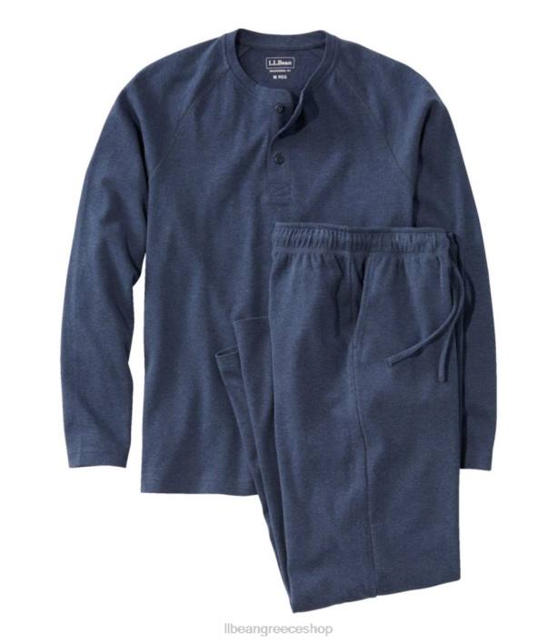 άνδρες βαμβακερή πλεκτή πιτζάμες 6PHT5735 L.L.Bean είδη ένδυσης ναυτικό ρείκι