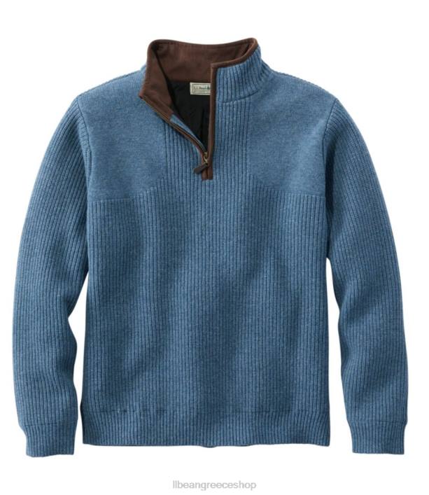 άνδρες πουλόβερ υδρόβιων πτηνών με windstopper από τα εργαστήρια gore-tex 6PHT4969 L.L.Bean είδη ένδυσης σχιστόλιθος μπλε ρείκι