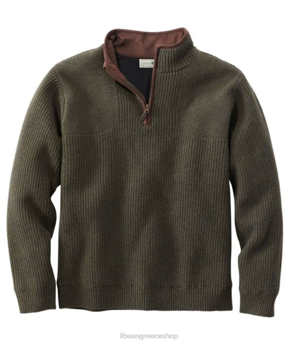 άνδρες πουλόβερ υδρόβιων πτηνών με windstopper από τα εργαστήρια gore-tex 6PHT563 L.L.Bean είδη ένδυσης δάσος σκιά ρείκι