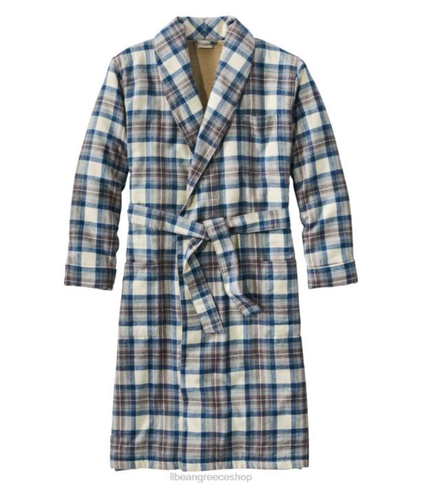 άνδρες σκωτσέζικη καρό φανέλα ρόμπα 6PHT708 L.L.Bean είδη ένδυσης λουλακί ταρτάν
