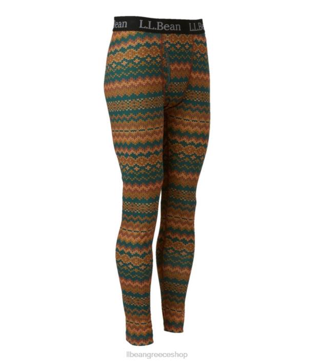 άνδρες ελαφρύ παντελόνι βάσης 6PHT3585 L.L.Bean είδη ένδυσης ζεστό Umber Fair Isle