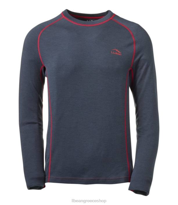 άνδρες μαλλί cresta μεσαίου βάρους 250 crew top 6PHT3519 L.L.Bean είδη ένδυσης ναυτικό άνθρακα