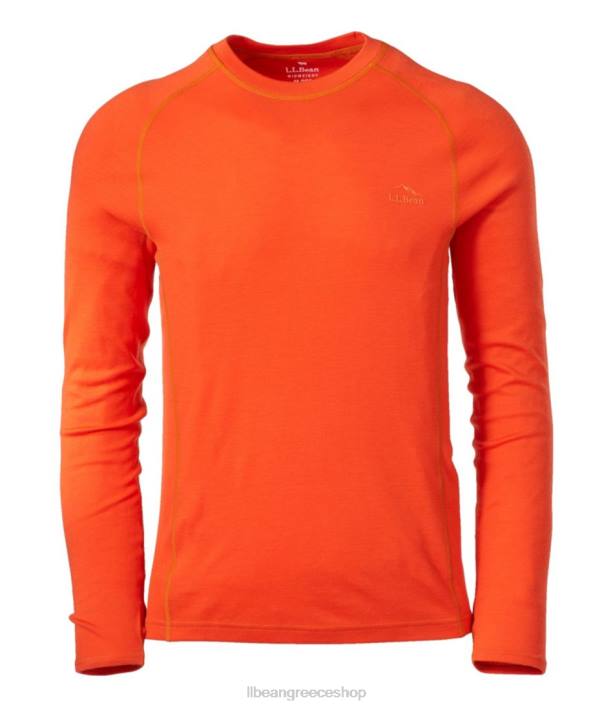 άνδρες μαλλί cresta μεσαίου βάρους 250 crew top 6PHT5028 L.L.Bean είδη ένδυσης πορτοκάλι