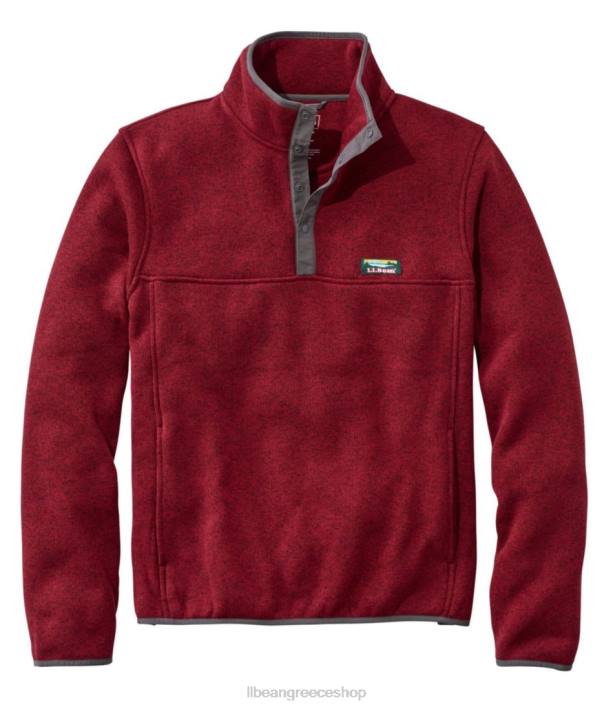 άνδρες πουλόβερ fleece πουλόβερ 6PHT6053 L.L.Bean εξωτερικά ενδύματα κόκκινο του βουνού