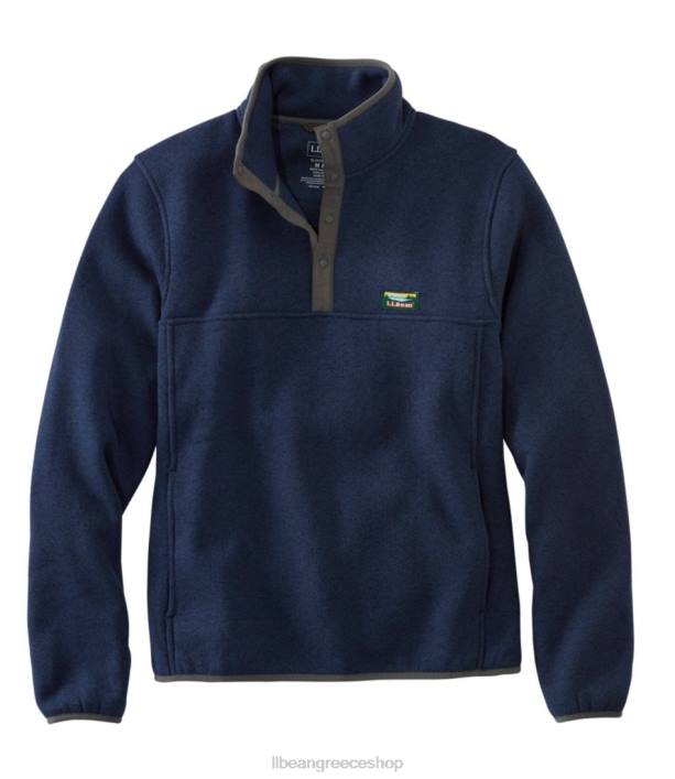 άνδρες πουλόβερ fleece πουλόβερ 6PHT6680 L.L.Bean εξωτερικά ενδύματα φωτεινό ναυτικό