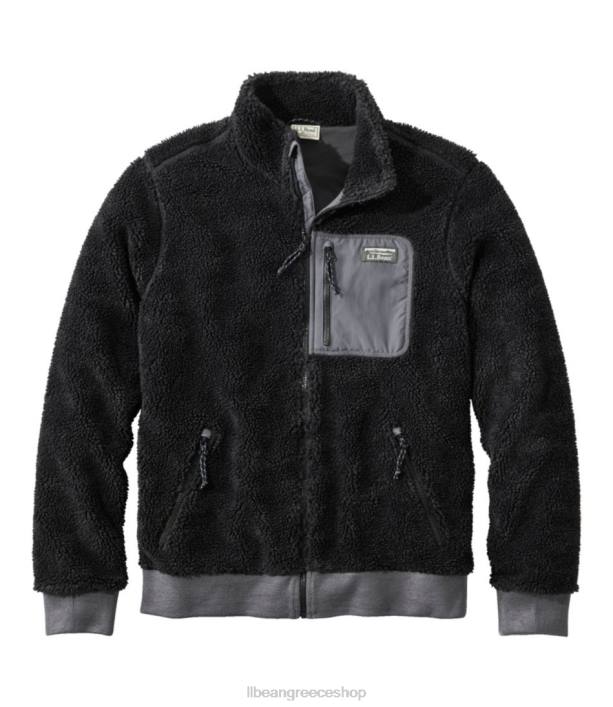 άνδρες σακάκι sherpa fleece 6PHT4949 L.L.Bean εξωτερικά ενδύματα μαύρο/γκρι κράμα