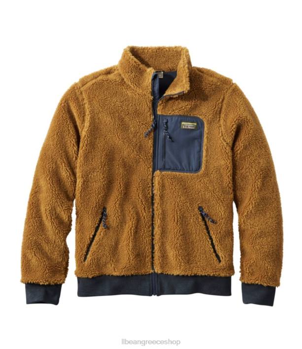 άνδρες σακάκι sherpa fleece 6PHT5947 L.L.Bean εξωτερικά ενδύματα αντίκα χρυσό/ανθρακικό ναυτικό