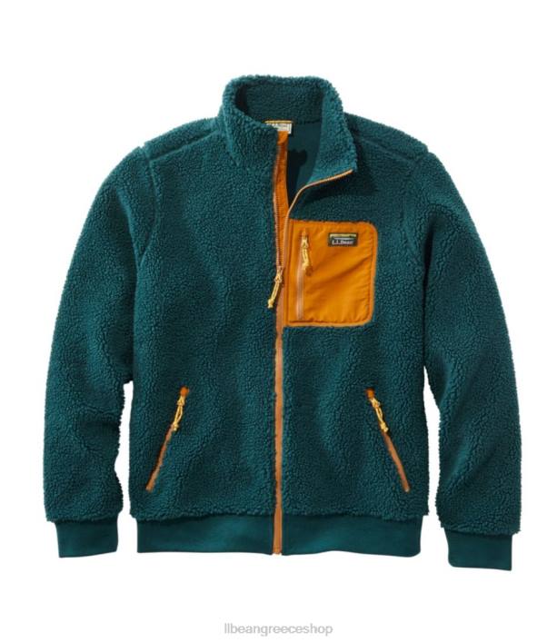 άνδρες σακάκι sherpa fleece 6PHT6618 L.L.Bean εξωτερικά ενδύματα σκούρο πεύκο/σκούρο μπρούτζινο
