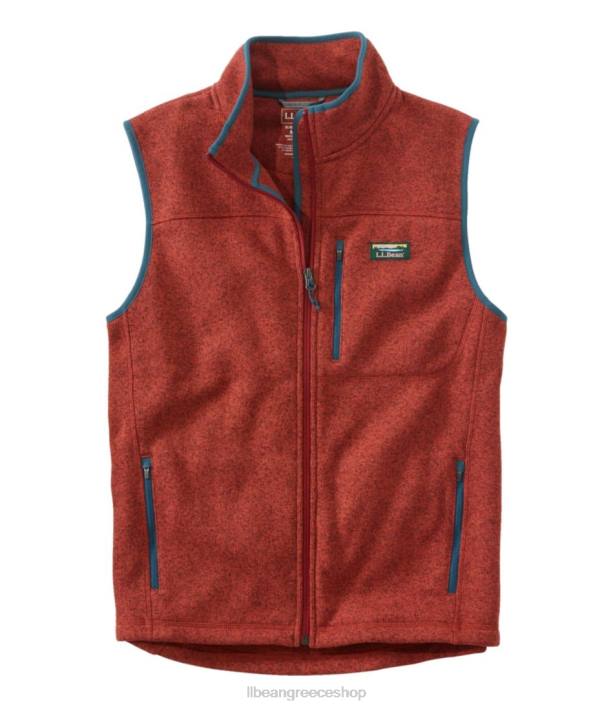 άνδρες πουλόβερ φλις γιλέκο 6PHT6568 L.L.Bean εξωτερικά ενδύματα ελαφρύ μαόνι