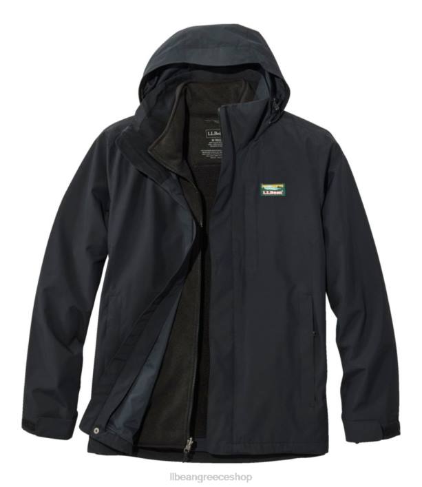 άνδρες πουλόβερ φλις τζάκετ 3 σε 1 6PHT3698 L.L.Bean εξωτερικά ενδύματα μαύρος