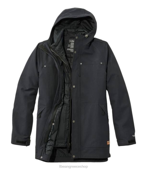 άνδρες τραχύ πάρκο 3 σε 1 6PHT3704 L.L.Bean εξωτερικά ενδύματα μαύρος