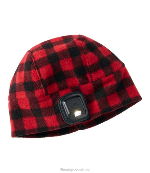 άνδρες επαναφορτιζόμενο led pathfinder beanie 6PHT660 L.L.Bean αξεσουάρ κόκκινο/μαύρο καρό