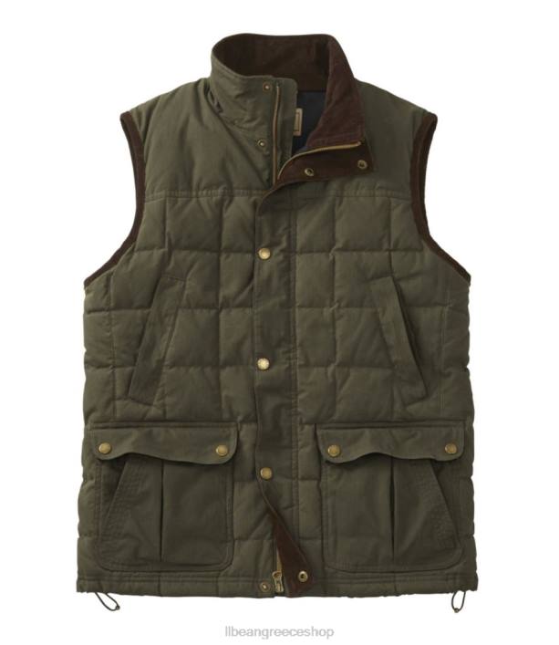 άνδρες γιλέκο από κερωμένο βαμβάκι upcountry 6PHT898 L.L.Bean εξοπλισμός εξωτερικού χώρου loden