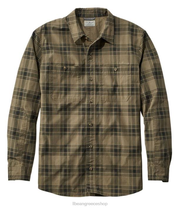 άνδρες πουκάμισο πεδίου 6PHT4044 L.L.Bean x Double L εξοπλισμός εξωτερικού χώρου μαύρη ελιά
