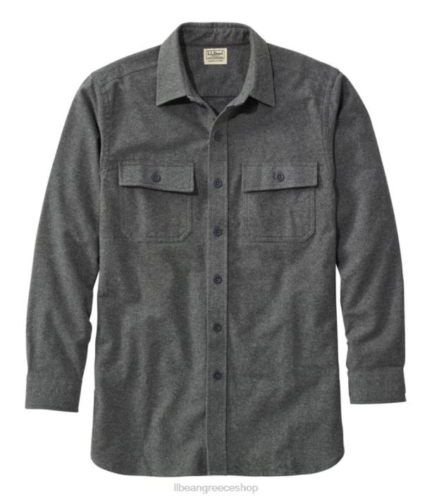 άνδρες πουκάμισο σαμουά 6PHT128 L.L.Bean είδη ένδυσης ανθρακί γκρι ρείκι