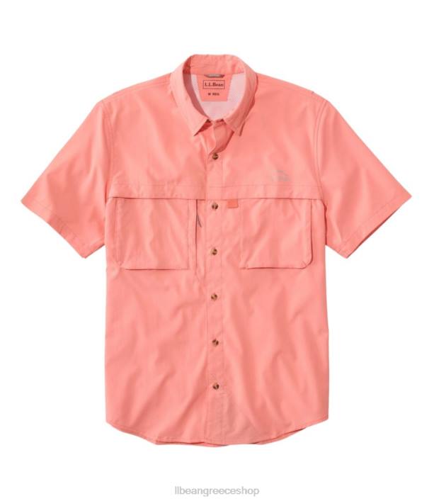 άνδρες πουκάμισο με τροπικά ρούχα 6PHT259 L.L.Bean είδη ένδυσης ζεστό κοράλλι