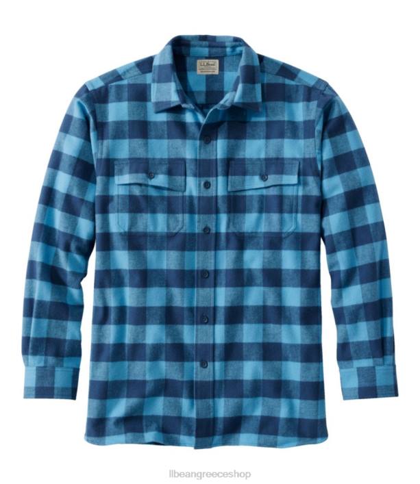 άνδρες πουκάμισο σαμουά 6PHT3321 L.L.Bean είδη ένδυσης μπλε κορυφογραμμή
