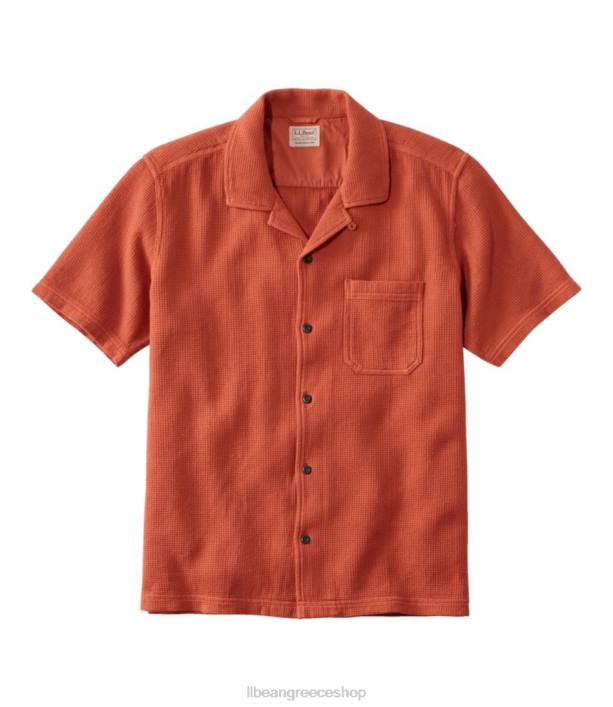 άνδρες τραχύ πουκάμισο βάφλα 6PHT337 L.L.Bean είδη ένδυσης rangeley μπλε