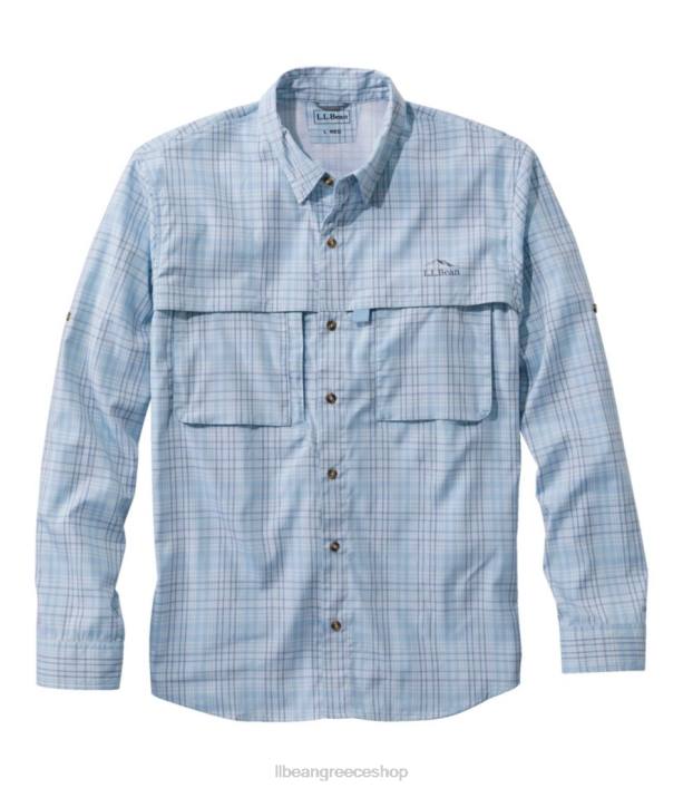 άνδρες πουκάμισο με τροπικά ρούχα 6PHT4013 L.L.Bean είδη ένδυσης σερφ μπλε