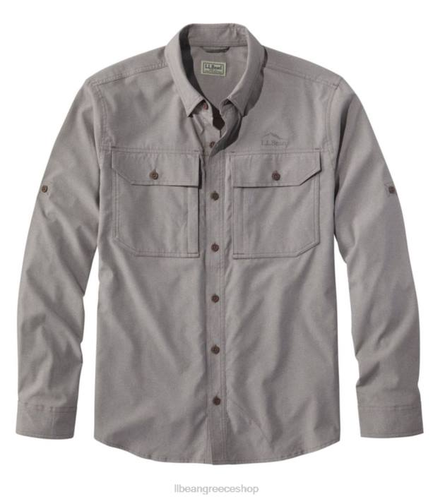 άνδρες πουκάμισο χωρίς πτήσεις 6PHT4801 L.L.Bean είδη ένδυσης καφέ γκρι
