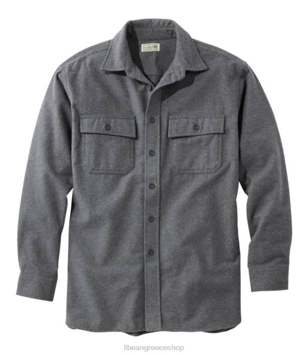 άνδρες πουκάμισο σαμουά 6PHT4844 L.L.Bean είδη ένδυσης ανθρακί γκρι ρείκι