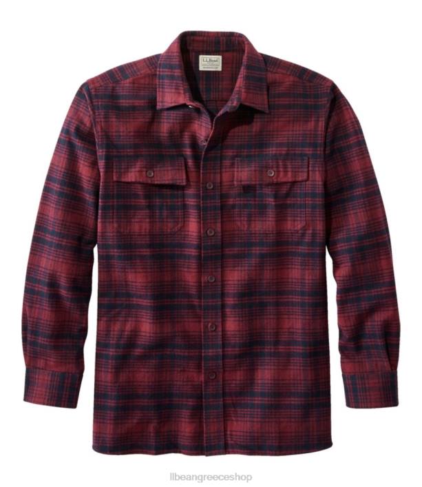 άνδρες πουκάμισο σαμουά 6PHT4893 L.L.Bean είδη ένδυσης ερυθρό κρασί