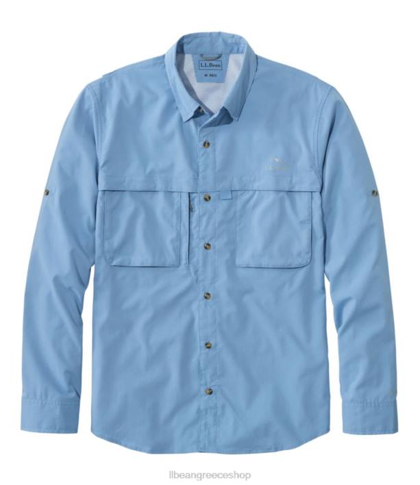 άνδρες πουκάμισο με τροπικά ρούχα 6PHT5788 L.L.Bean είδη ένδυσης απαλό μπλε