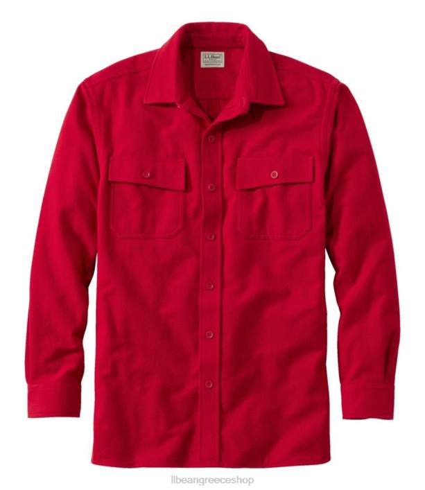 άνδρες πουκάμισο σαμουά 6PHT5870 L.L.Bean είδη ένδυσης πλούσιο κόκκινο