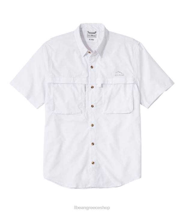 άνδρες πουκάμισο με τροπικά ρούχα 6PHT6508 L.L.Bean είδη ένδυσης άσπρο