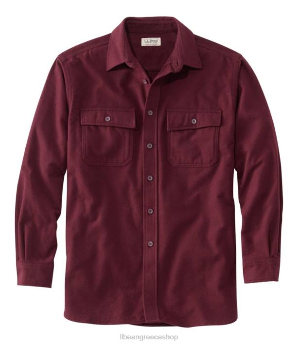 άνδρες πουκάμισο σαμουά 6PHT6564 L.L.Bean είδη ένδυσης βαθύ κρασί