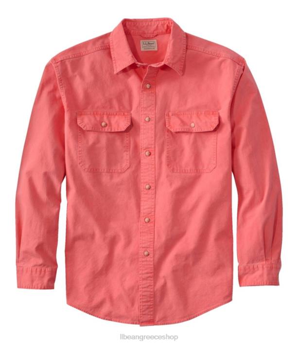 άνδρες πουκάμισο από καραβόπανο 6PHT7026 L.L.Bean είδη ένδυσης ηλιόλουστο κοράλλι