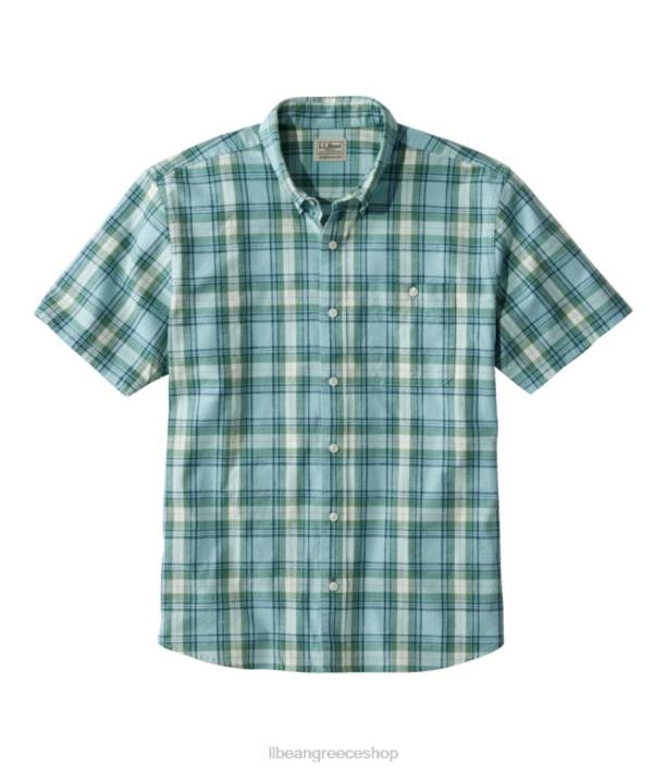 άνδρες άνετο ελαστικό πουκάμισο chambray 6PHT3505 L.L.Bean είδη ένδυσης απαλό τιρκουάζ
