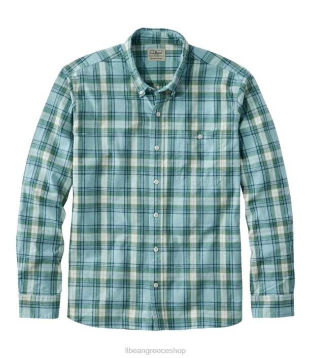 άνδρες άνετο ελαστικό πουκάμισο chambray 6PHT449 L.L.Bean είδη ένδυσης απαλό τιρκουάζ