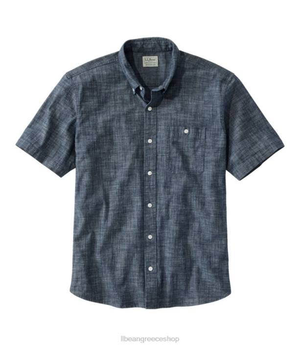 άνδρες άνετο ελαστικό πουκάμισο chambray 6PHT698 L.L.Bean είδη ένδυσης σκούρο λουλακί