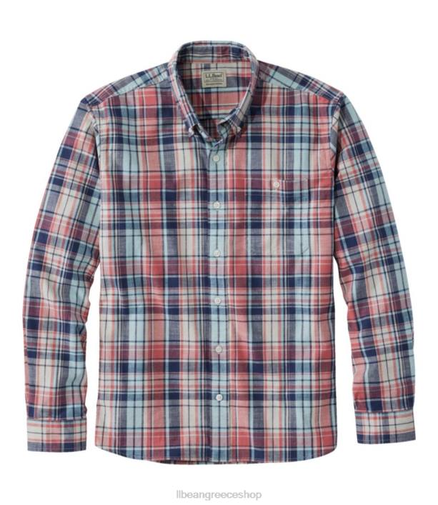 άνδρες άνετο ελαστικό πουκάμισο chambray 6PHT7000 L.L.Bean είδη ένδυσης ορυκτό κόκκινο