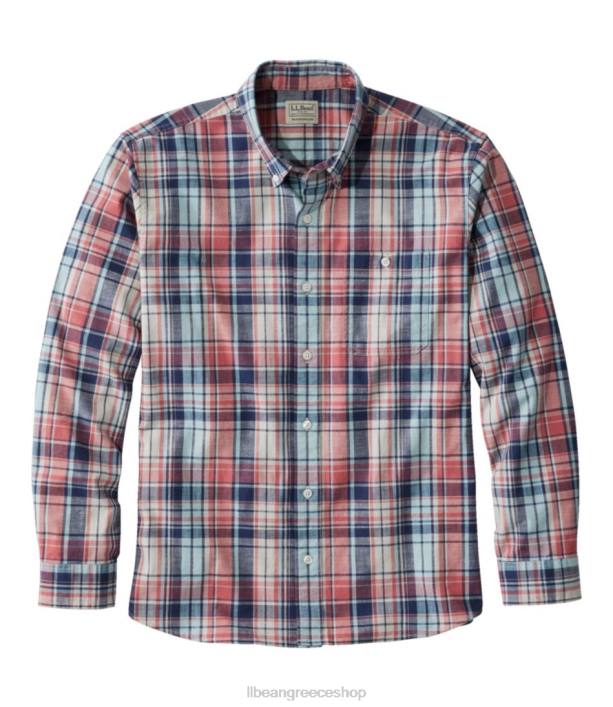 άνδρες άνετο ελαστικό πουκάμισο chambray 6PHT7199 L.L.Bean είδη ένδυσης ορυκτό κόκκινο