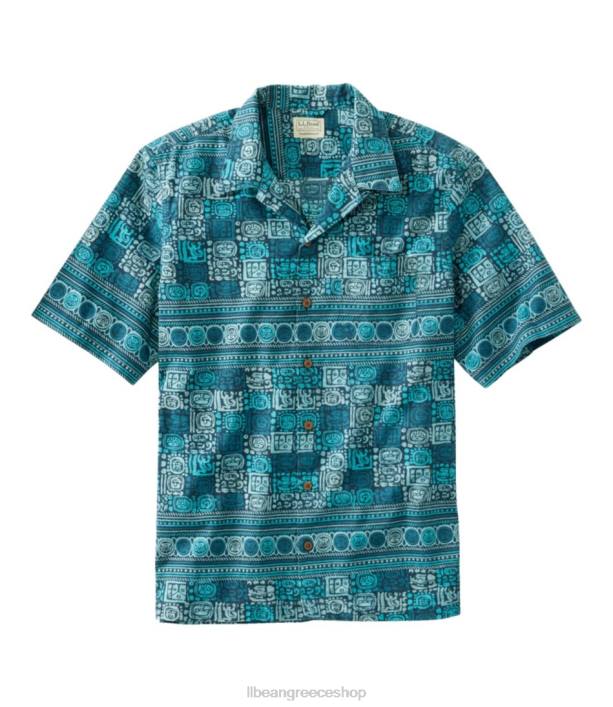 άνδρες tropics πουκάμισο 6PHT68 L.L.Bean είδη ένδυσης καταιγίδα μπλε φύλλα