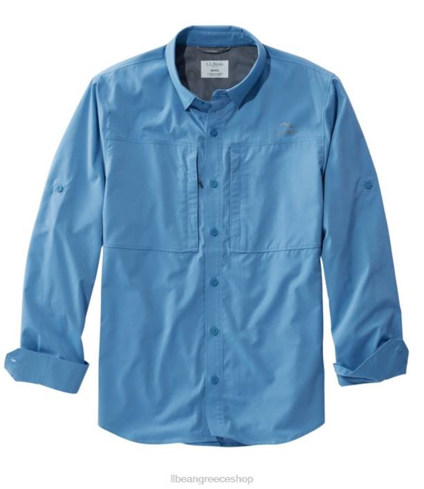 άνδρες tropicwear pro stretch πουκάμισο 6PHT3335 L.L.Bean είδη ένδυσης μεσαίο μπλε