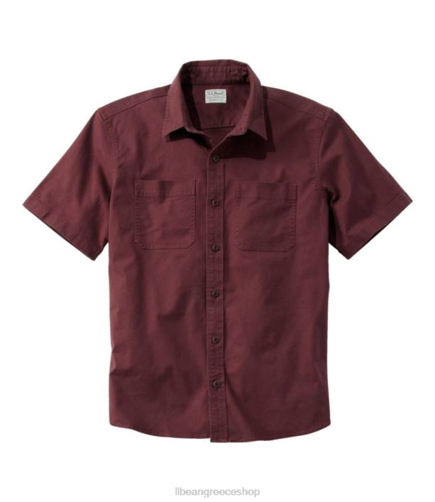 άνδρες πουκάμισο από twill beanflex 6PHT6493 L.L.Bean είδη ένδυσης σταφίδα