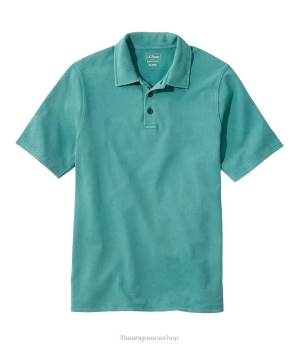 άνδρες Πικέ πόλο μπλουζάκι με φασόλια 6PHT241 L.L.Bean είδη ένδυσης ζεστό γαλαζοπράσινο