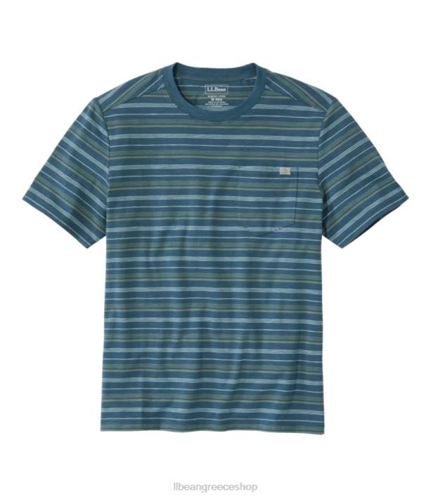 άνδρες εξερευνητής μπλουζάκι 6PHT423 L.L.Bean είδη ένδυσης σκούρα γαλάζια λωρίδα