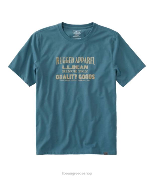 άνδρες γραφικό μπλουζάκι κυνηγού 6PHT6580 L.L.Bean είδη ένδυσης σιδερένιο μπλε