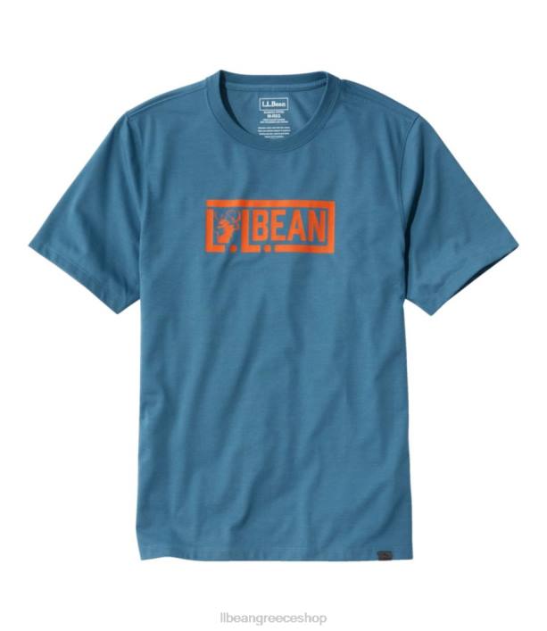 άνδρες γραφικό μπλουζάκι κυνηγού 6PHT6993 L.L.Bean είδη ένδυσης σιδερένιο μπλε/άλκες