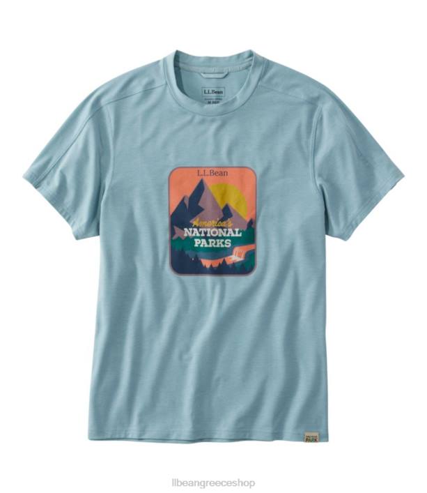 άνδρες καθημερινό sunsmart μπλουζάκι 6PHT407 L.L.Bean είδη ένδυσης ατσάλινο μπλε/εθνικά πάρκα