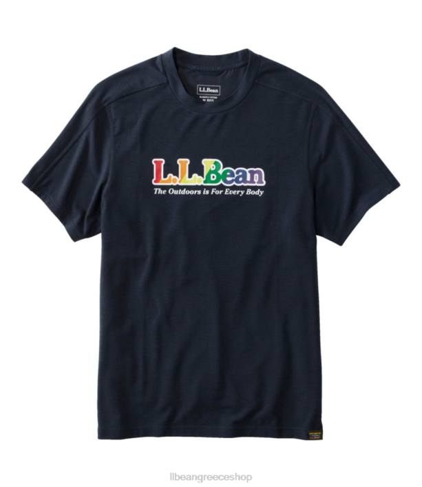 άνδρες καθημερινό sunsmart μπλουζάκι 6PHT6574 L.L.Bean είδη ένδυσης λογότυπο ουράνιο τόξο