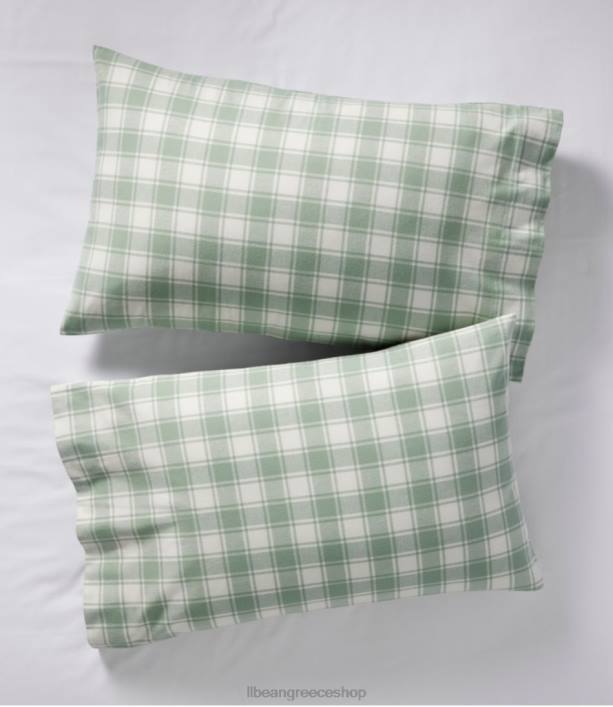 για άνδρες και γυναίκες ultrasoft comfort μαξιλαροθήκες φανέλας σετ ελέγχου των δύο 6PHT4469 L.L.Bean κλινοσκεπάσματα ασημένιο φασκόμηλο/κόκκαλο