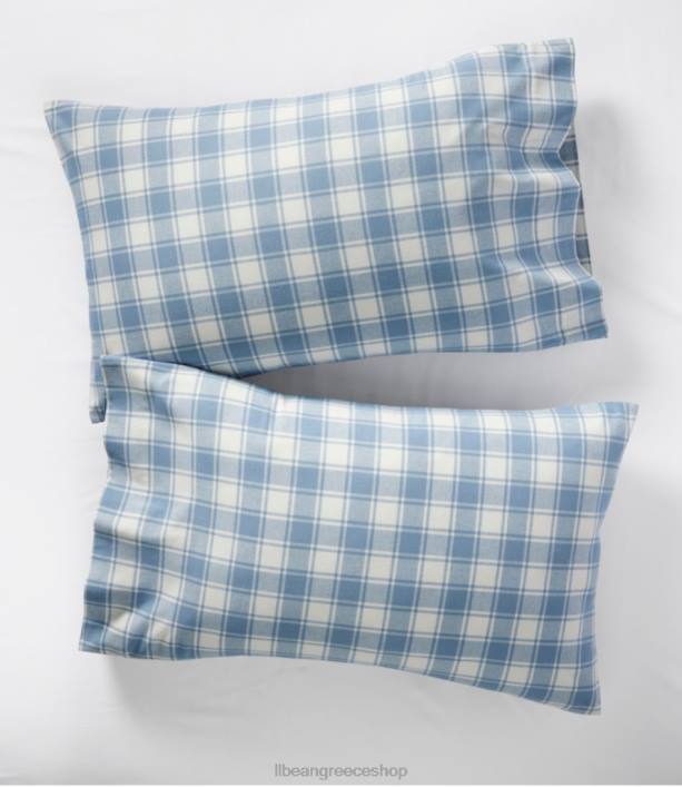 για άνδρες και γυναίκες ultrasoft comfort μαξιλαροθήκες φανέλας σετ ελέγχου των δύο 6PHT5609 L.L.Bean κλινοσκεπάσματα bay blue/bone