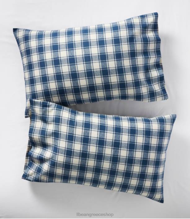 για άνδρες και γυναίκες ultrasoft comfort μαξιλαροθήκες φανέλας σετ ελέγχου των δύο 6PHT6366 L.L.Bean κλινοσκεπάσματα θαλασσινό μπλε/φυσικό