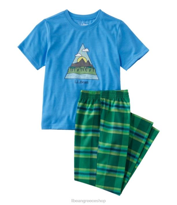 παιδιά πιτζάμες για όλες τις εποχές 6PHT3061 L.L.Bean είδη ένδυσης δροσερό μπλε σε εξωτερικούς χώρους