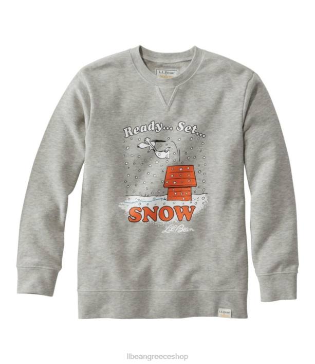 παιδιά φούτερ μικρού x peanuts crew 6PHT654 L.L.Bean είδη ένδυσης ερείκη γκρι